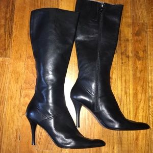 Nine West Genuine Leather Stiletto Boots